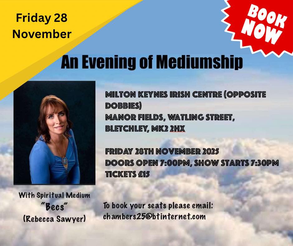 Becs will be back for an evening of mediumship in November!

As always, there wi…