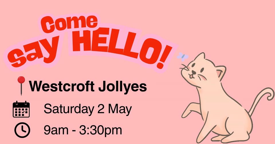 Come and say hello to us at Westcroft Jollyes tomorrow!