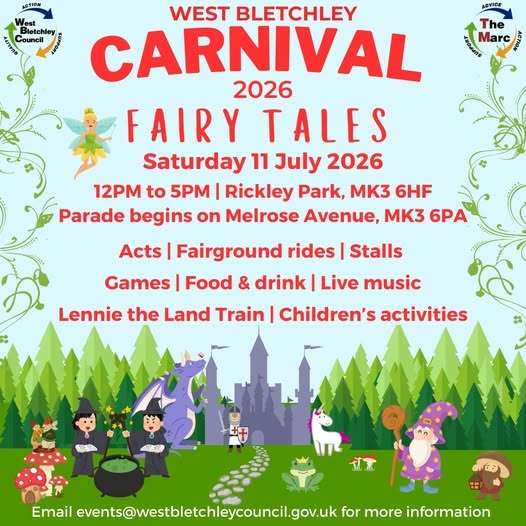Join us at West Bletchley Carnival today!

This year the festival’s theme is fai…